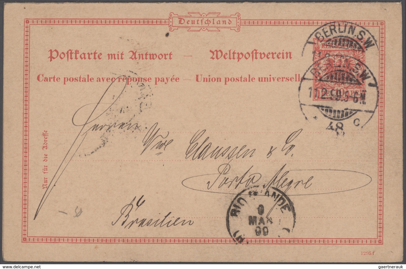 Deutsches Reich: 1872/1919, vielseitige Partie von fast 500 Briefen, Karten und Ganzsachen von Brust