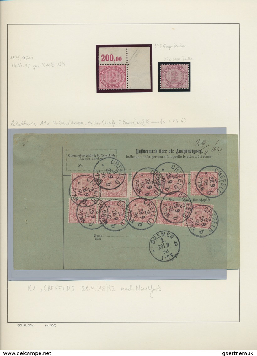 Deutsches Reich: 1872/1923, Umfassende Und Teils Intensiv Spezialisierte Sammlung Brustschilde Bis I - Collections