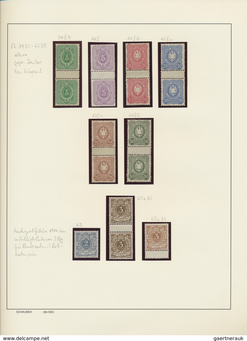 Deutsches Reich: 1872/1923, Umfassende Und Teils Intensiv Spezialisierte Sammlung Brustschilde Bis I - Collections