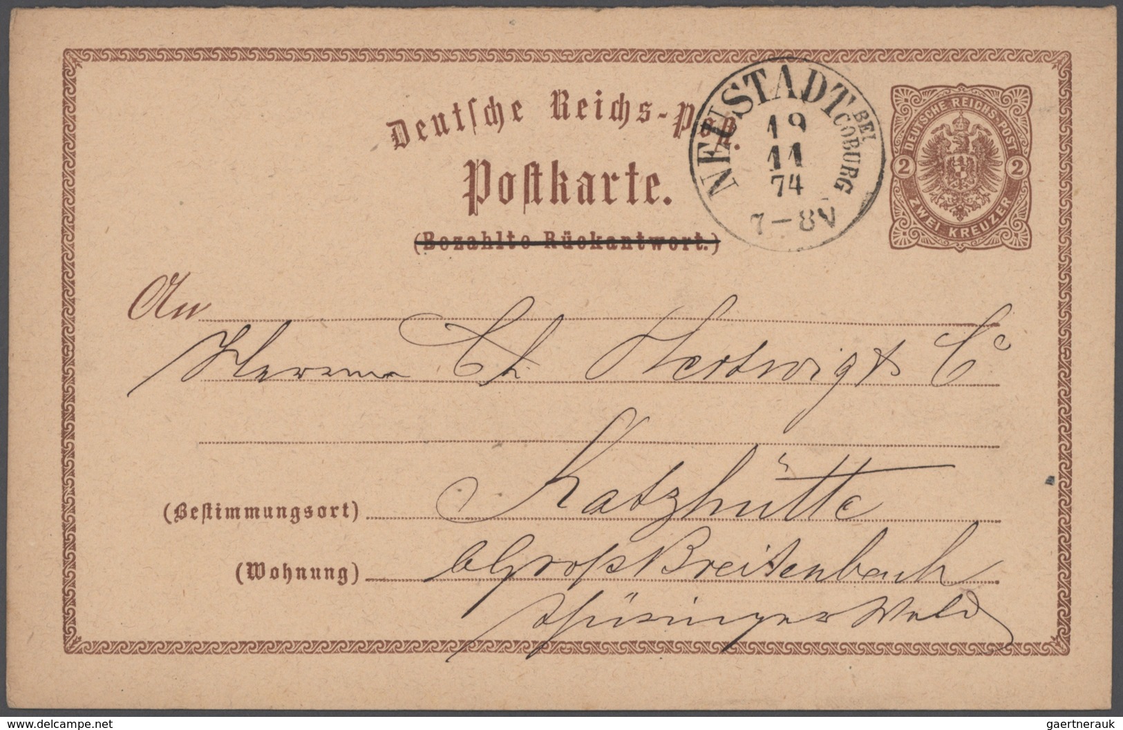 Deutsches Reich: 1872/1932, interessanter und vielseitiger Briefeposten ab Brustschildausgaben bis E