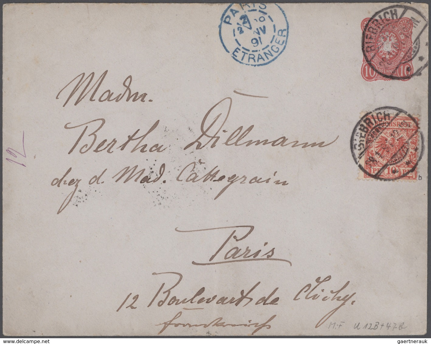 Deutsches Reich: 1872/1932, interessanter und vielseitiger Briefeposten ab Brustschildausgaben bis E