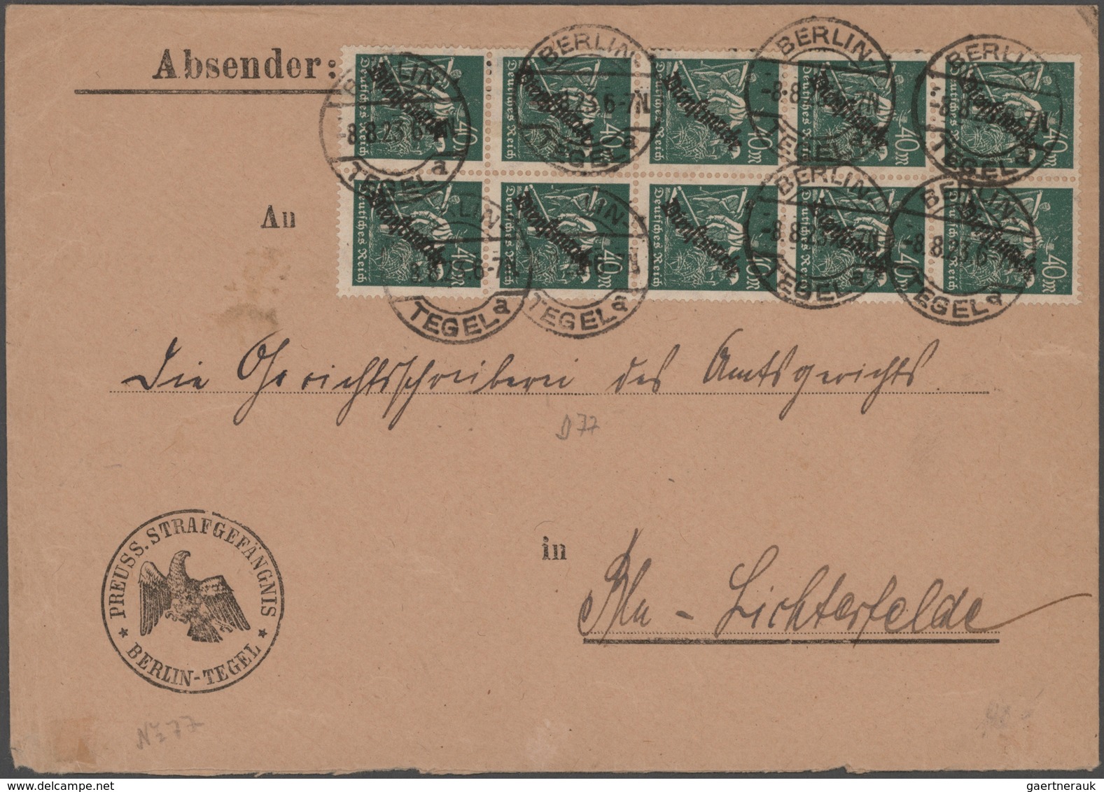 Deutsches Reich: 1872/1944, Vielseitige Sammlung Von Ca. 410 Briefen Und Karten Von Brustschilden Bi - Collections