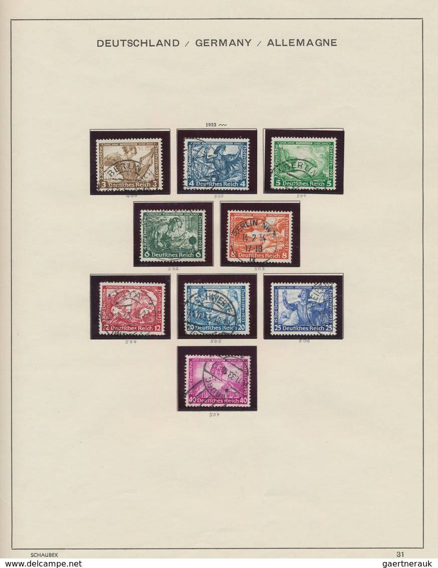 Deutsches Reich: 1872/1945, Gestempelte Sammlung Von Brustschilde Bis III.Reich Im Schaubek-Vordruck - Collections