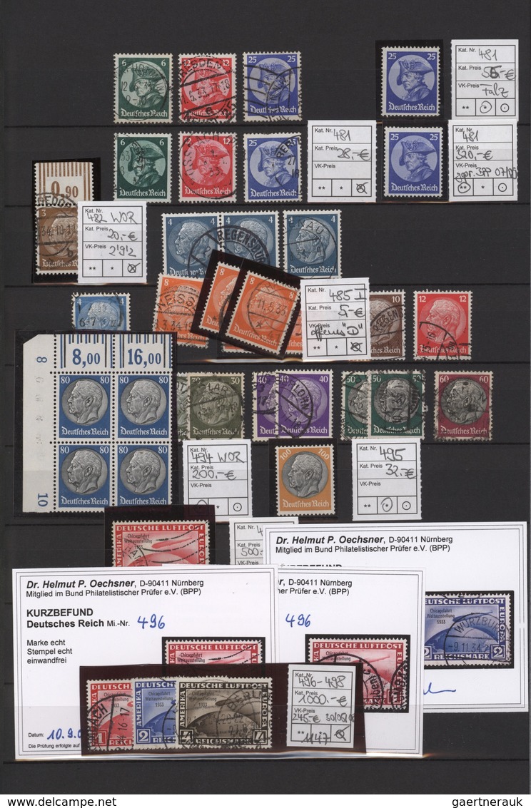 Deutsches Reich: 1872/1945, nach Hauptnummern weitgehend komplette Sammlung einschließlich Dienst, m