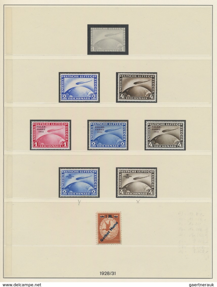 Deutsches Reich: 1872/1945, Postfrische Und Ungebrauchte DR-Sammlung In Drei Lindner-Falzlosalben Mi - Collections