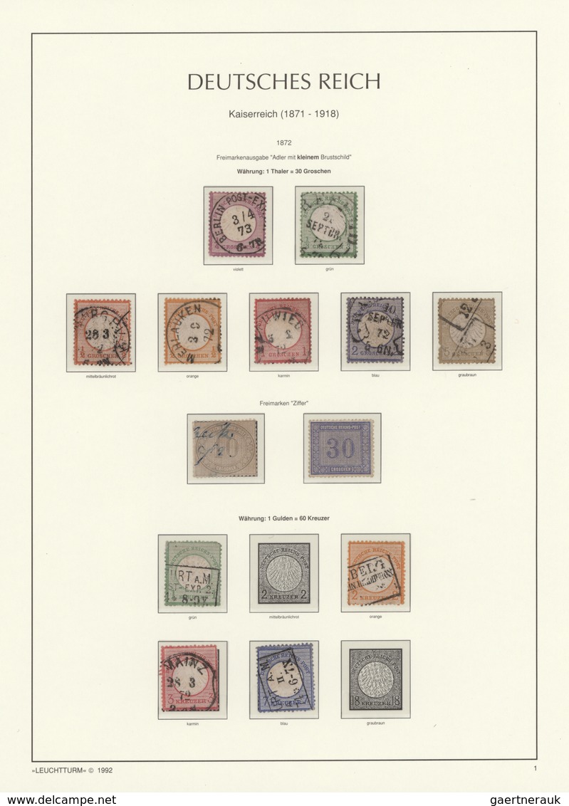 Deutsches Reich: 1872/1945, Zunächst Gestempelte, Ab Inflation Dann Postfrisch/ungebraucht Geführte - Collections