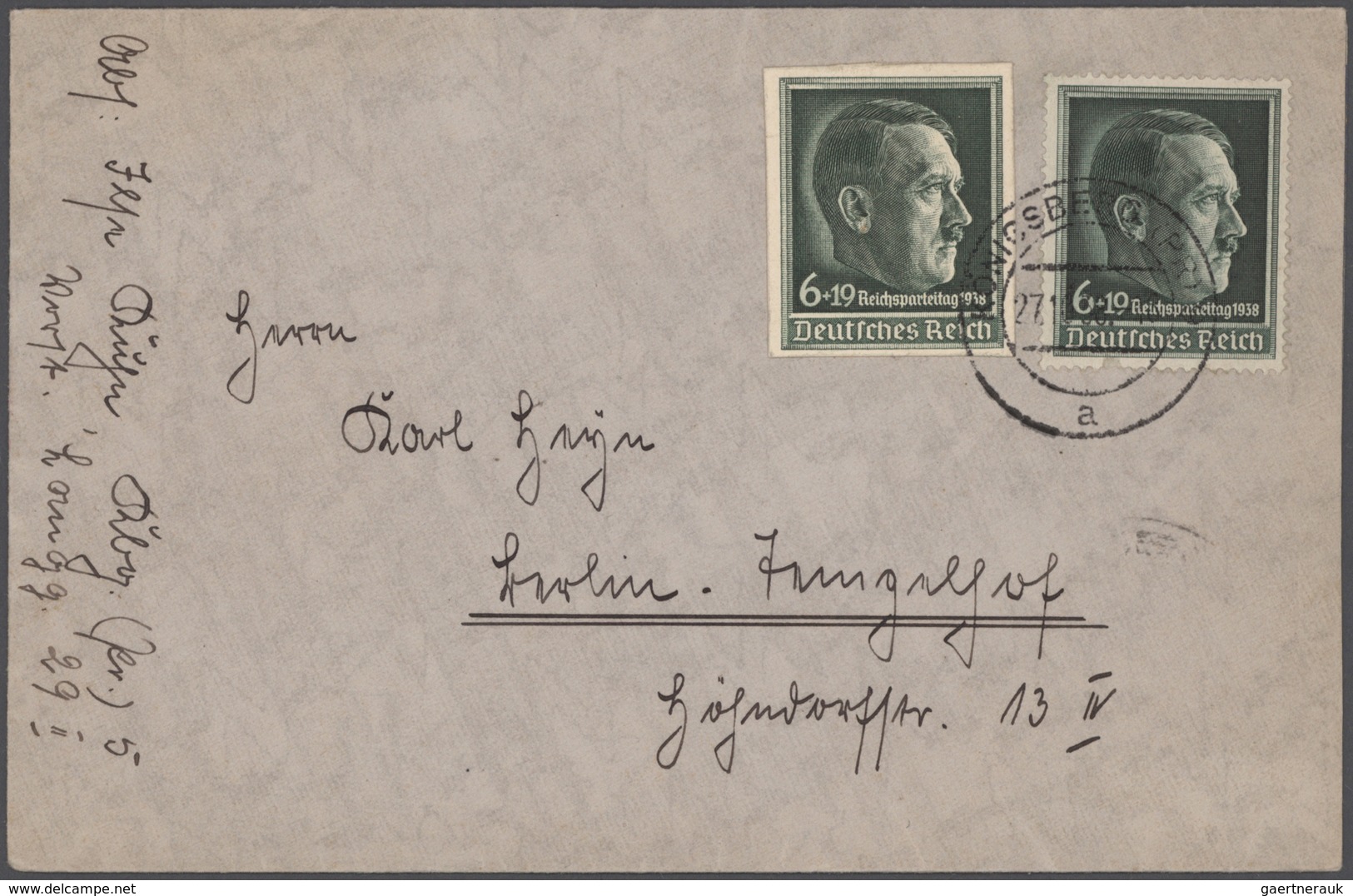 Deutsches Reich: 1872-1944, Toller Bestand Mit über 500 Briefen, Karten, Ganzsachen Und Belegen, Dab - Collections