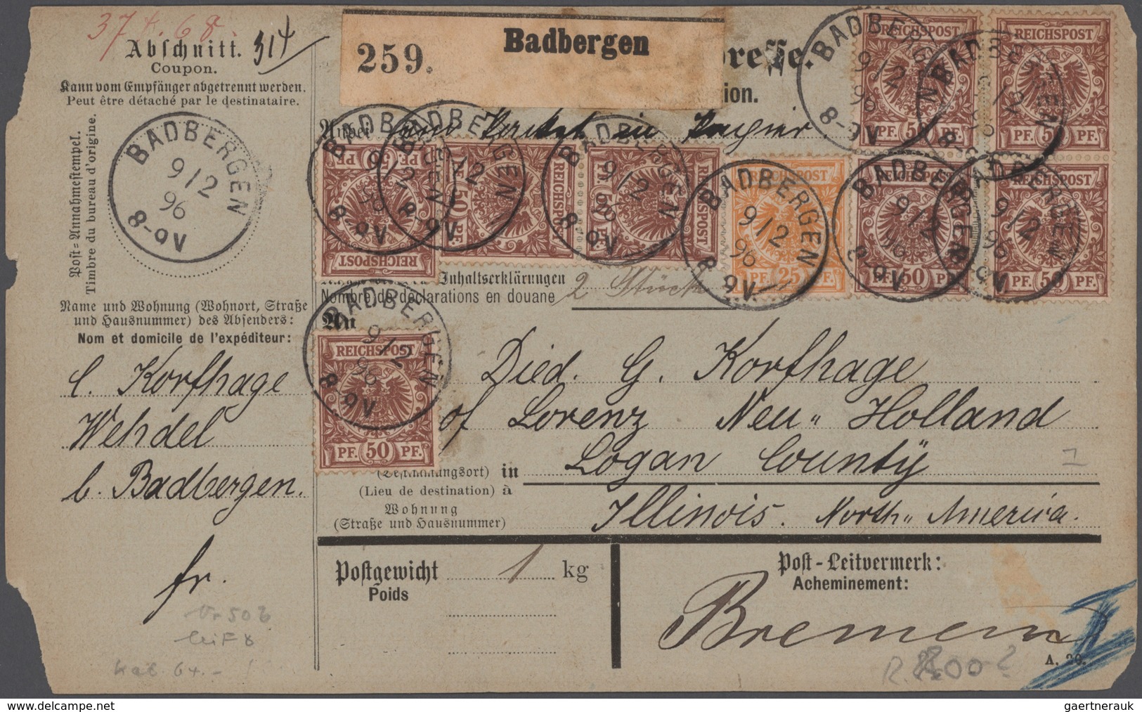 Deutsches Reich: 1872-1944, toller Bestand mit über 500 Briefen, Karten, Ganzsachen und Belegen, dab