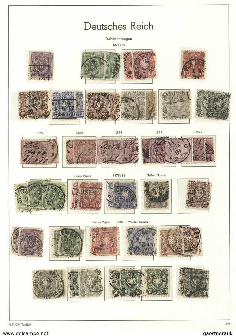 Deutsches Reich: 1872-1945, Gestempelte, Sehr Gut Besetzte Sammlung Ab Brustschilder, Dabei Auch Zus - Collections