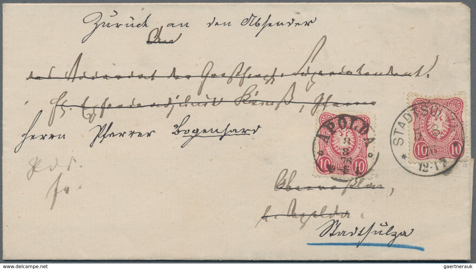 Deutsches Reich: 1875/1900, Sammlungspartie Von Ca. 210 Briefen, Karten Und Ganzsachen Mit Frankatur - Colecciones