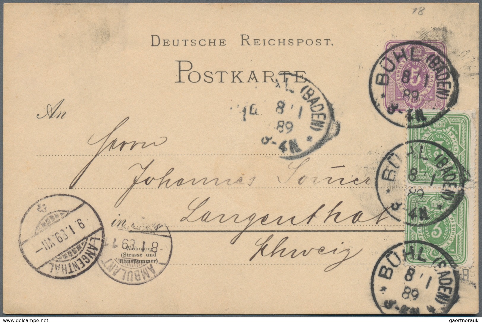 Deutsches Reich: 1875/1900, Sammlungspartie von ca. 210 Briefen, Karten und Ganzsachen mit Frankatur