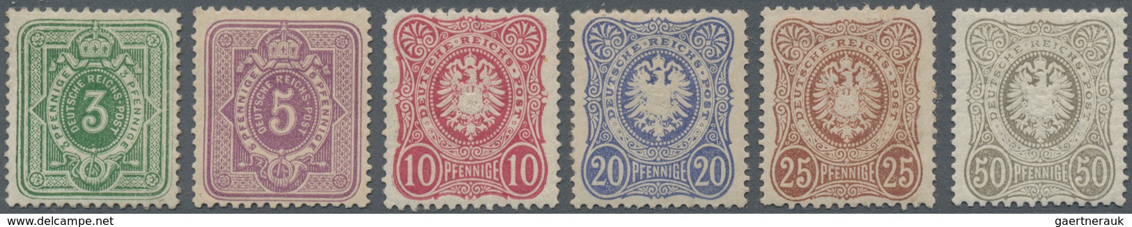 Deutsches Reich: 1875/1900, Ungebrauchte Sammlungspartie Von 20 Marken, Dabei PFENNIGE-Ausgabe 3 Pfg - Collections