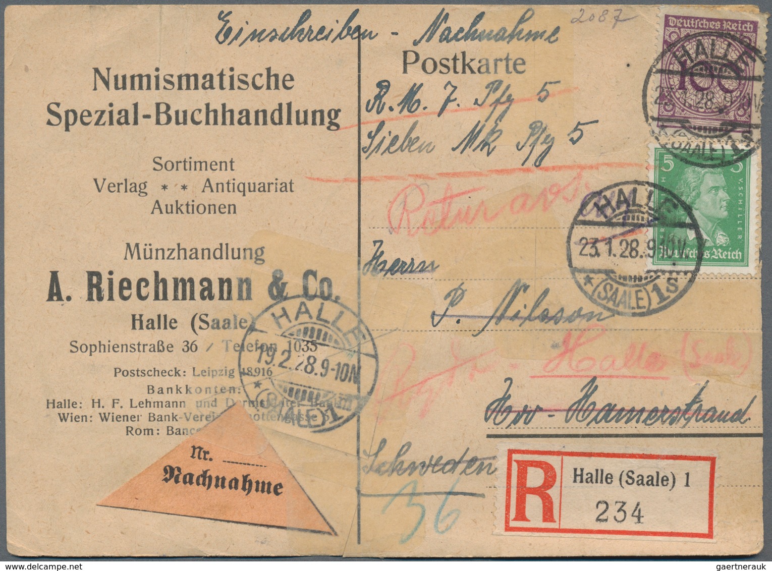 Deutsches Reich: 1875/1940, Ca. 140 Belege, überwiegend Aus Der Zeit 1875 Bis 1900, Dabei Diverse Zu - Collections