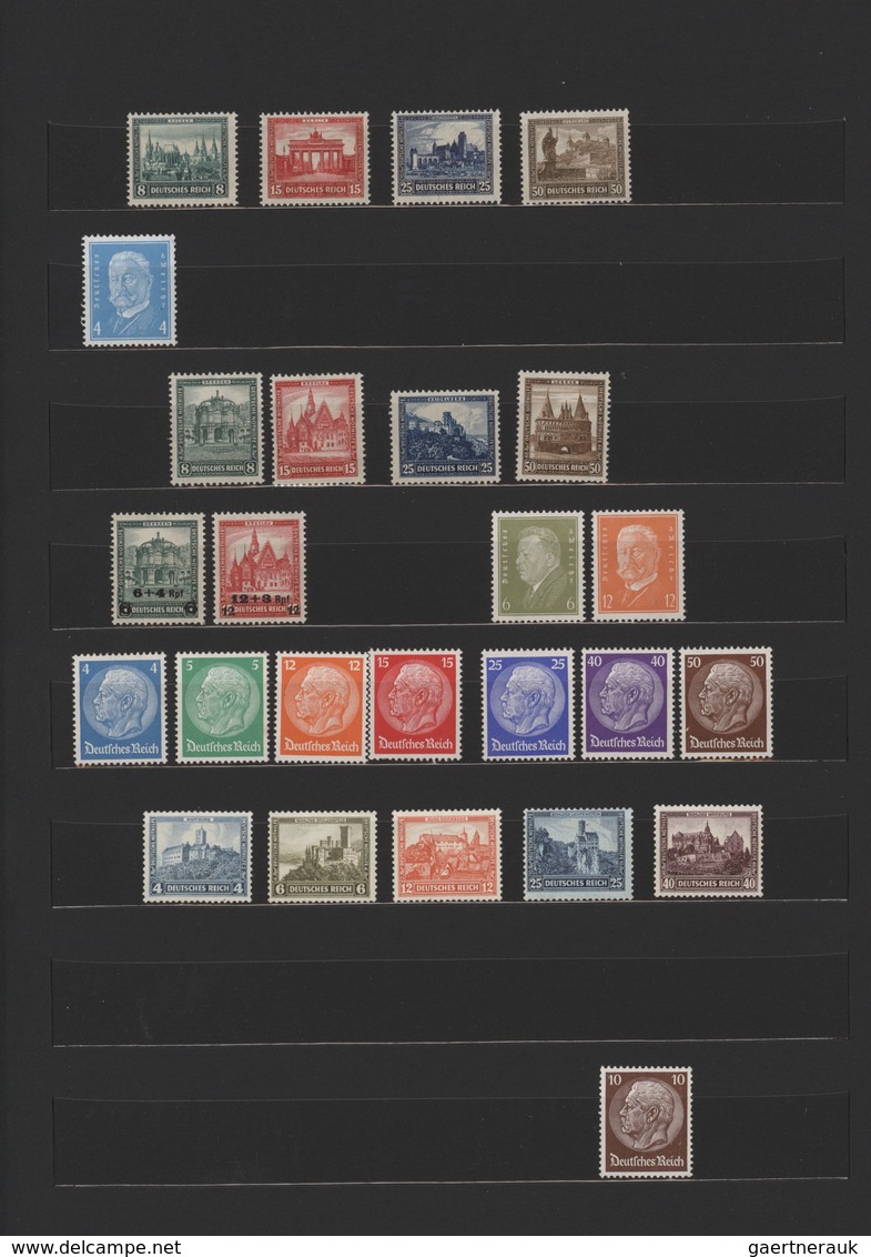 Deutsches Reich: 1880/1945, Parallel Postfrisch Und Gestempelt Geführte Sammlung In Vier Steckbücher - Collections