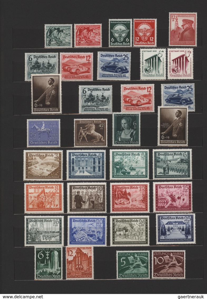 Deutsches Reich: 1880/1945, Parallel Postfrisch Und Gestempelt Geführte Sammlung In Vier Steckbücher - Collections