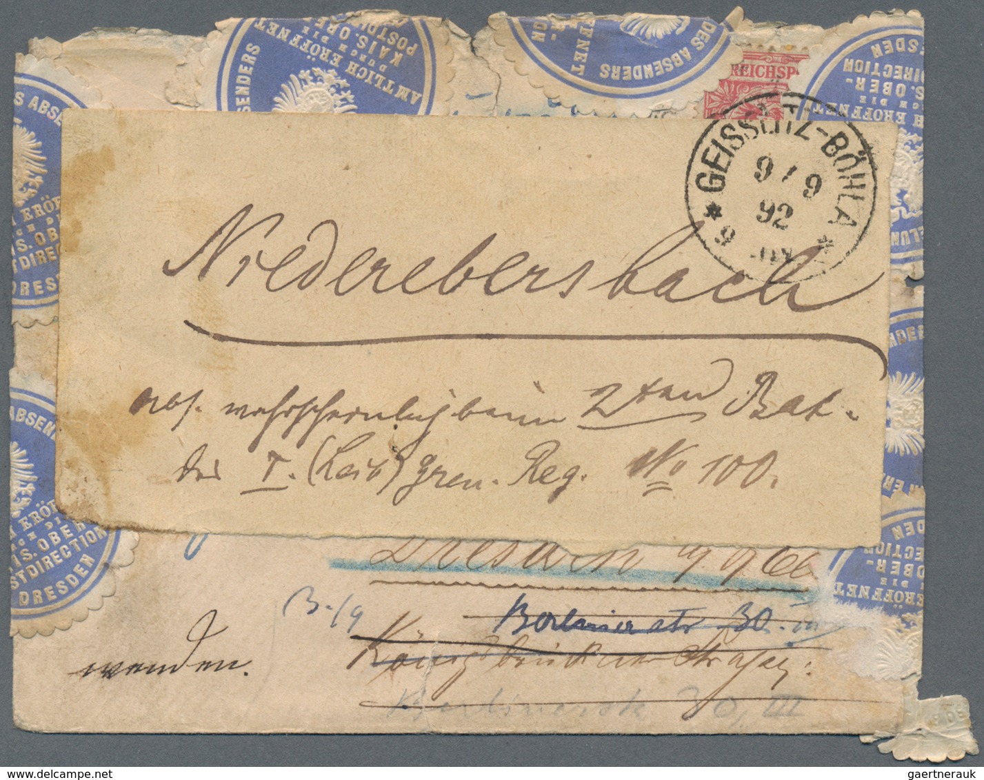 Deutsches Reich: 1882/1944, kleiner Posten von ca. 100 Briefe, Karten, Ansichtskarten und überwiegen