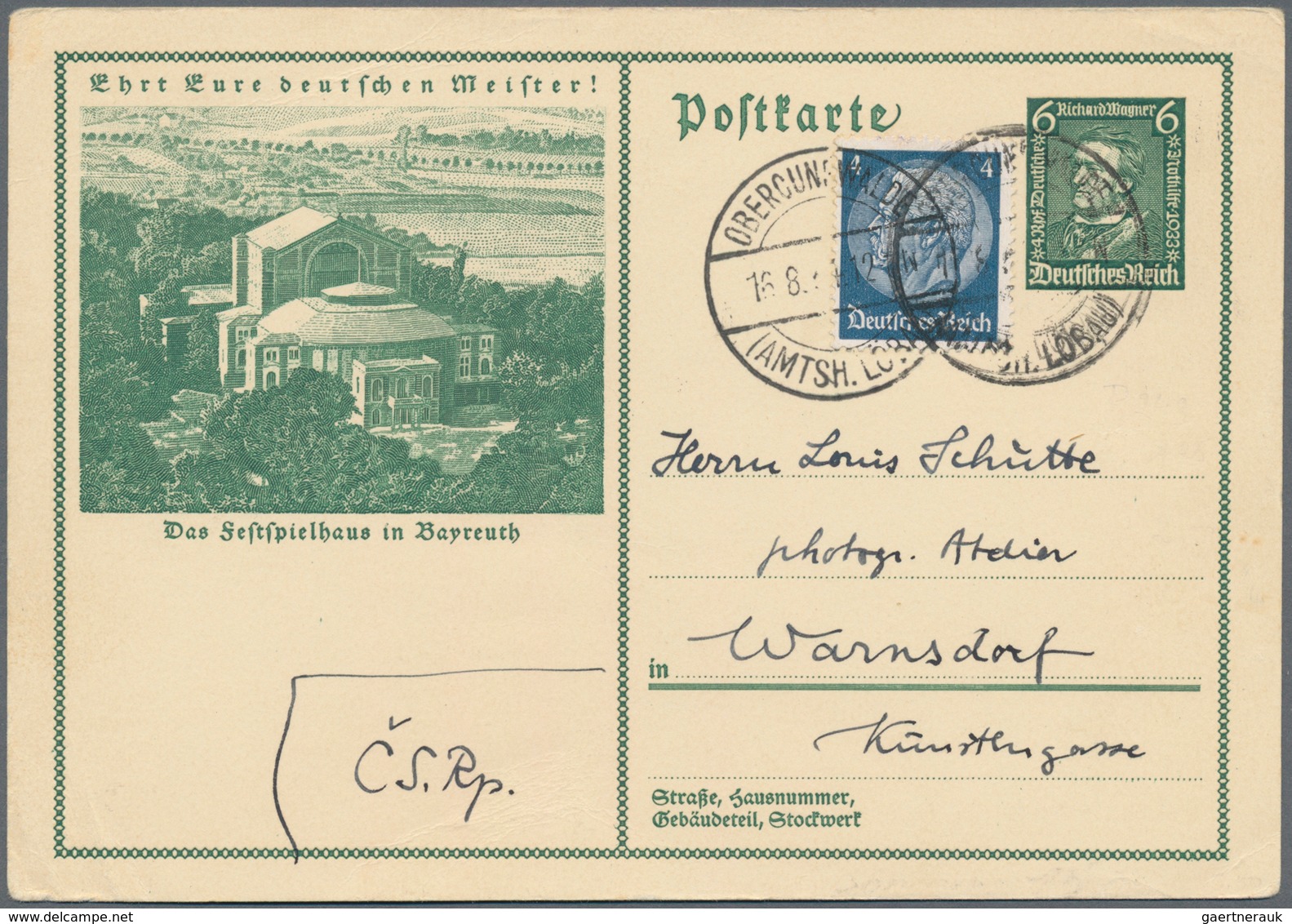 Deutsches Reich: 1924/1939, SONDERPORTO CSR, Gehaltvoller Sammlungsbestand Mit über 80 Briefen, Kart - Collections
