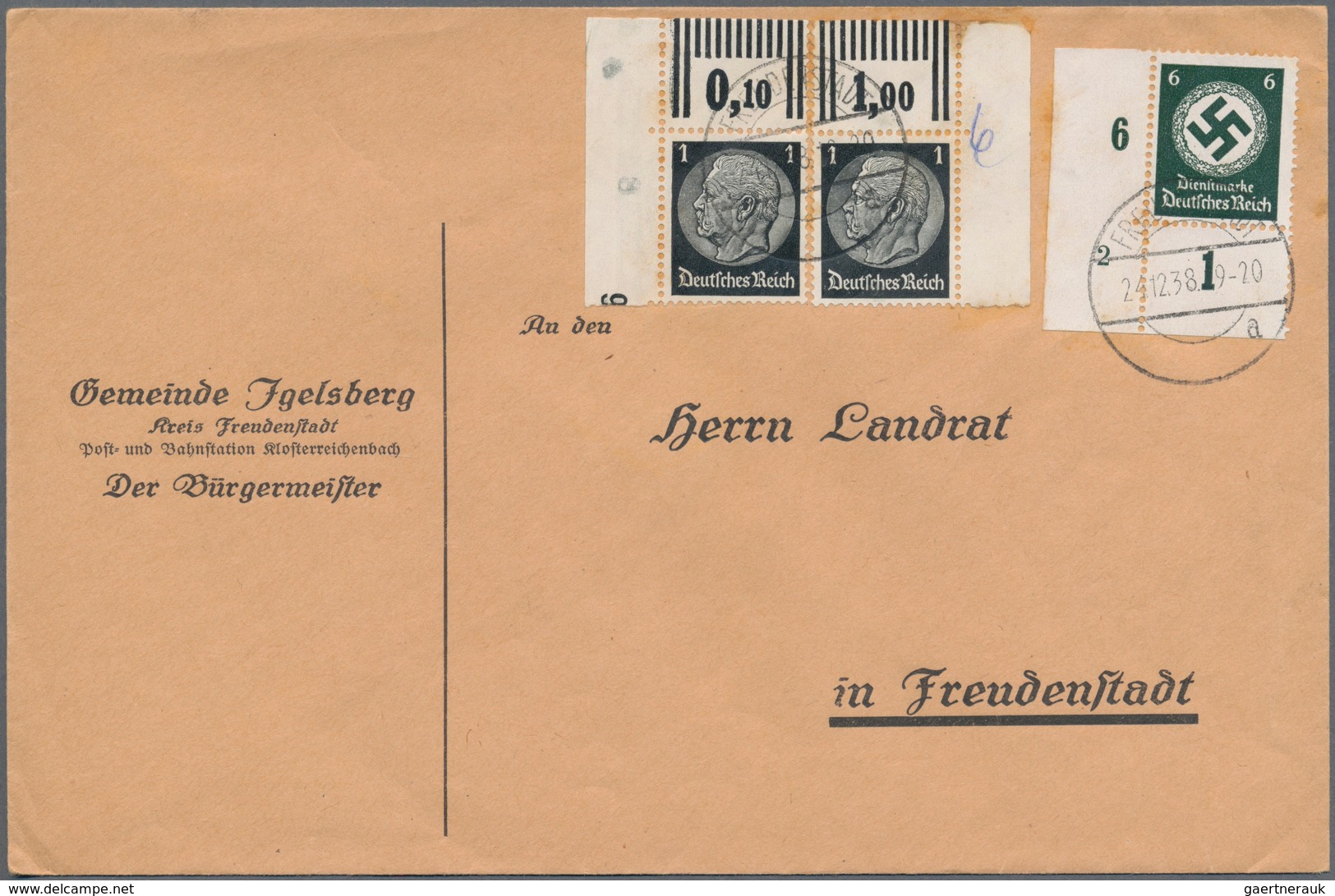 Deutsches Reich: 1925-1944, Selten Angebotene Sammlung Mit über 150 Briefen Und Belegen Alle Mit Eck - Sammlungen