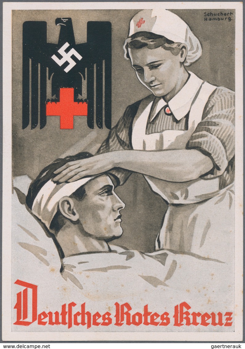 Deutsches Reich: 1936/1941, Partie Von 30 Karten Mit Einschlägiger Thematik, Dabei Propagandakarten - Collections