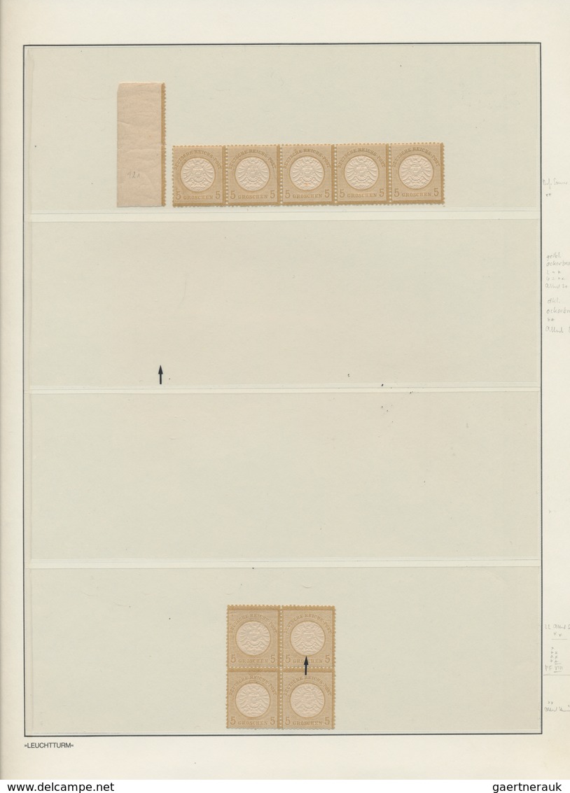 Deutsches Reich - Brustschild: 1872/1874 Spezialsammlung Großer Brustschild Von 97 Marken In Meist P - Collections