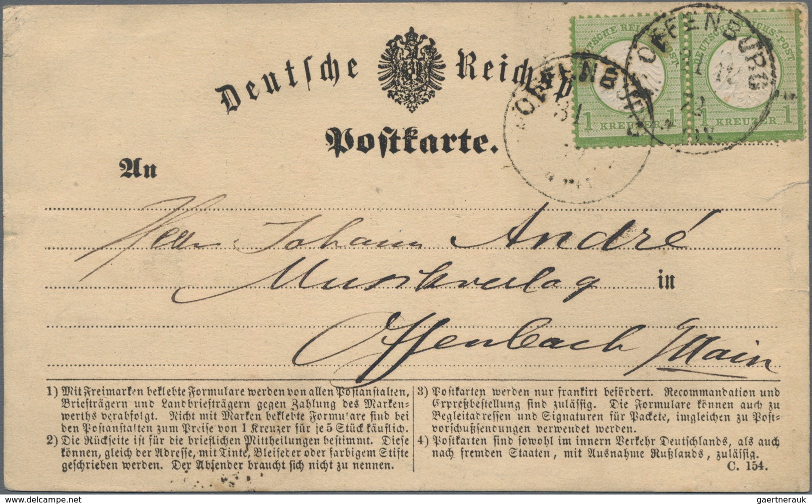 Deutsches Reich - Brustschild: 1872/1874, Interessante Partie Mit Ca.20 Belegen, Dabei Bessere Stück - Collections
