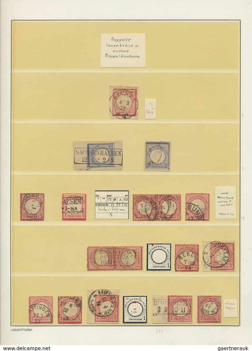 Deutsches Reich - Brustschild: 1872/1874, Umfangreiche BRUSTSCHILD-Spezialsammlung SCHRAUBENKOPF-ABD - Collections