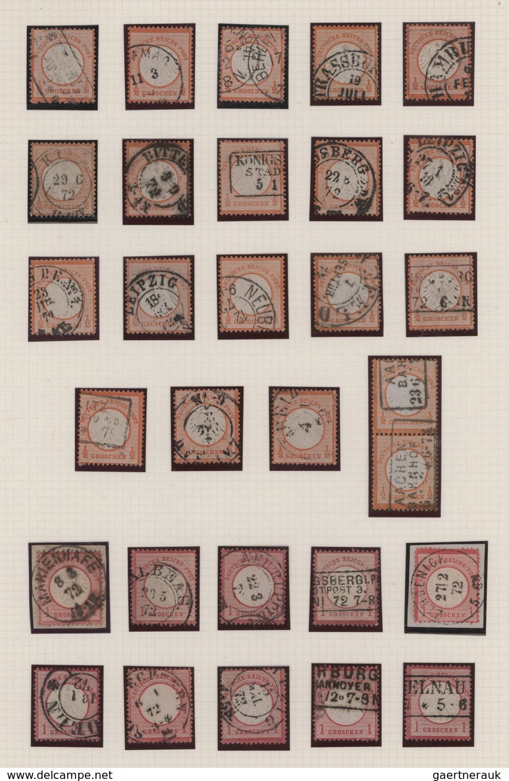 Deutsches Reich - Brustschild: 1872/1874, Umfassende Spezialisierte Sammlung Von 288 Marken KLEINER - Collections
