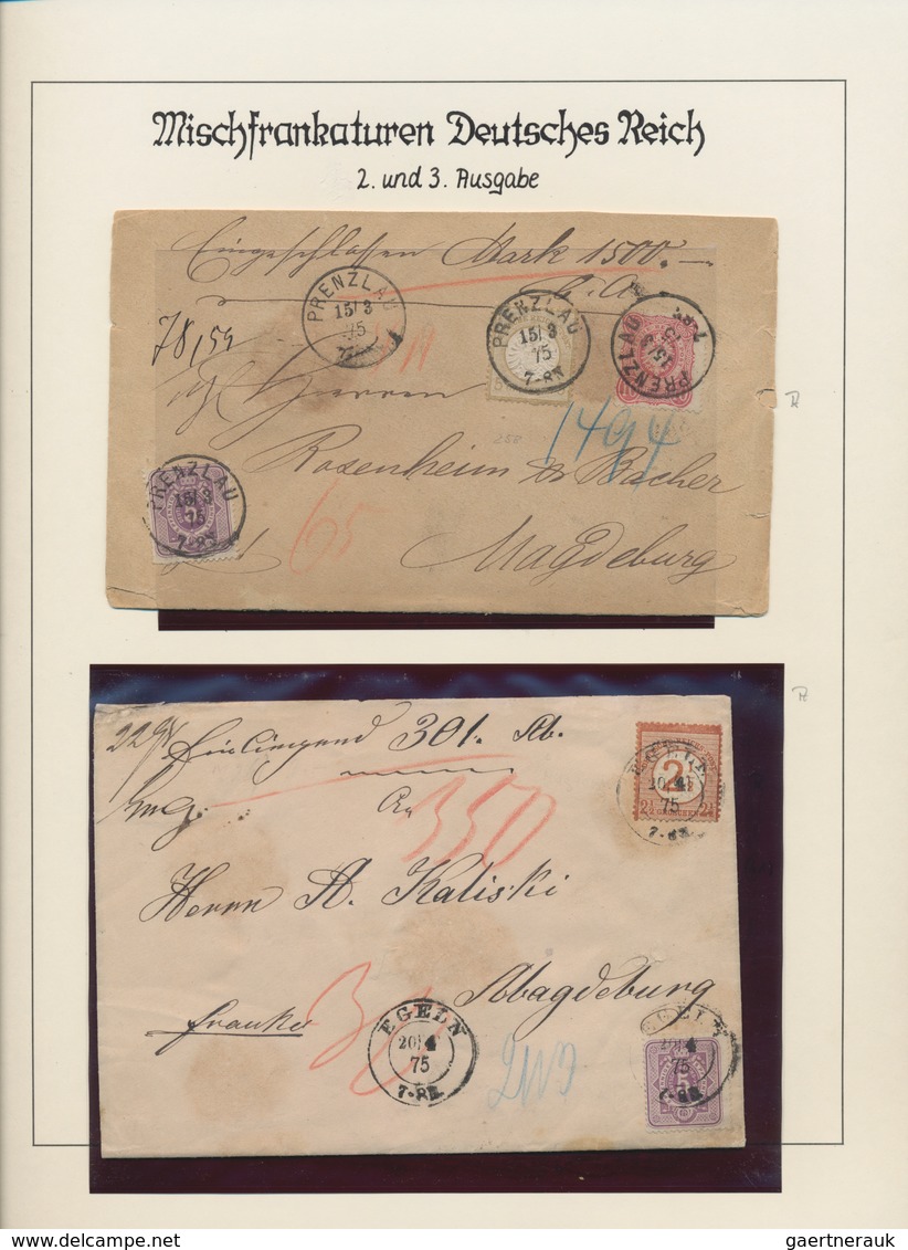 Deutsches Reich - Brustschild: 1872/1875, BRUSTSCHILD-STEMPEL-SPEZIALSAMMLUNG in drei Ringbindern, s