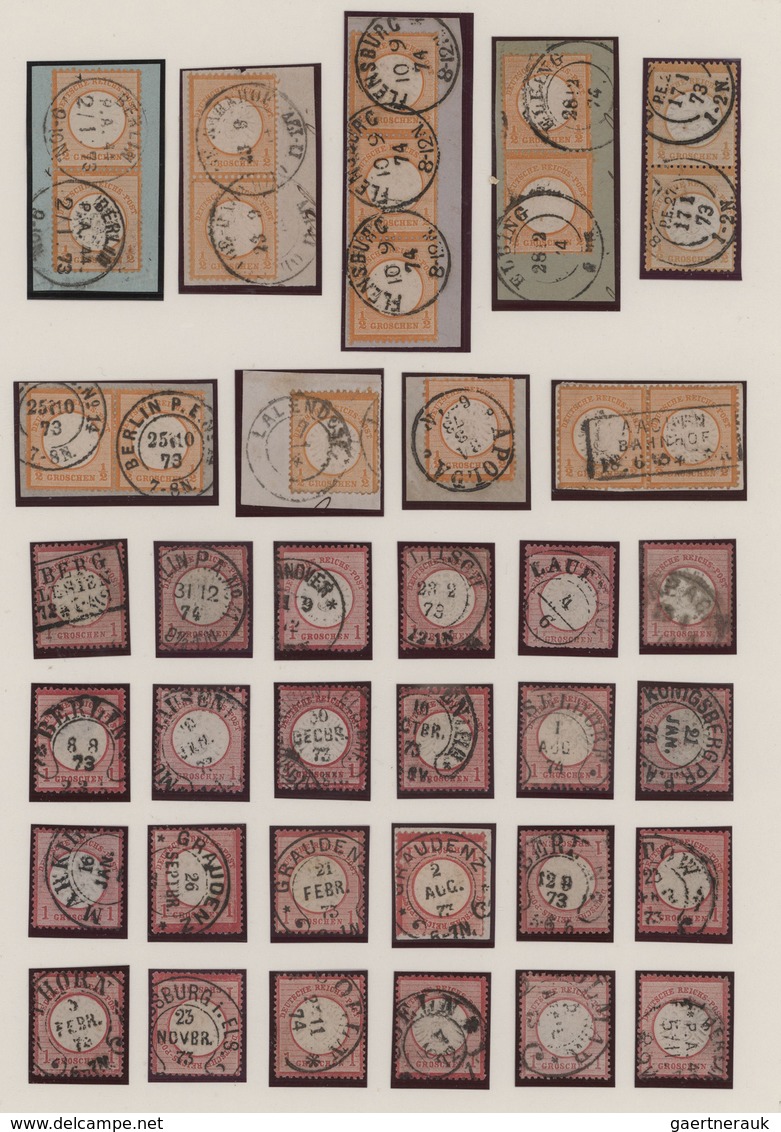 Deutsches Reich - Brustschild: 1872/1875, Umfassende Spezialisierte Sammlung Von 610 Marken GROSSER - Collections