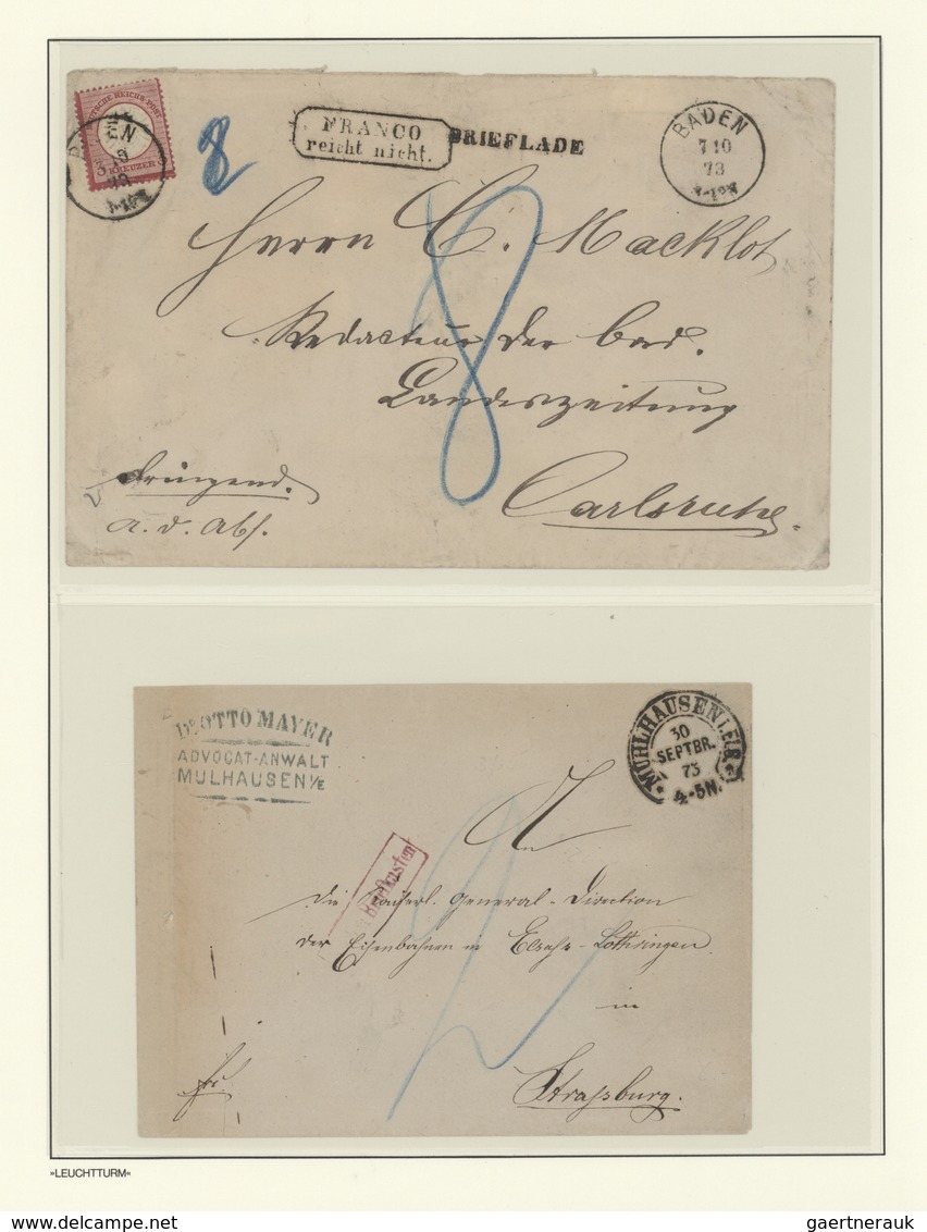 Deutsches Reich - Brustschild: 1872/74 Spezialsammlung PORTOSTUFEN Und UNZUREICHEND FRANKIERTE BRIEF - Collections