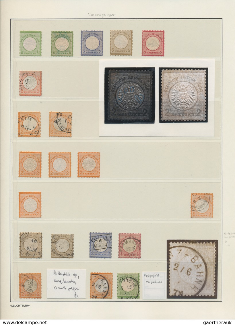 Deutsches Reich - Brustschild: 1872/74, Umfangreiche Spezialsammlung BRUSTSCHILD-(VER)FÄLSCHUNGEN -A - Collections