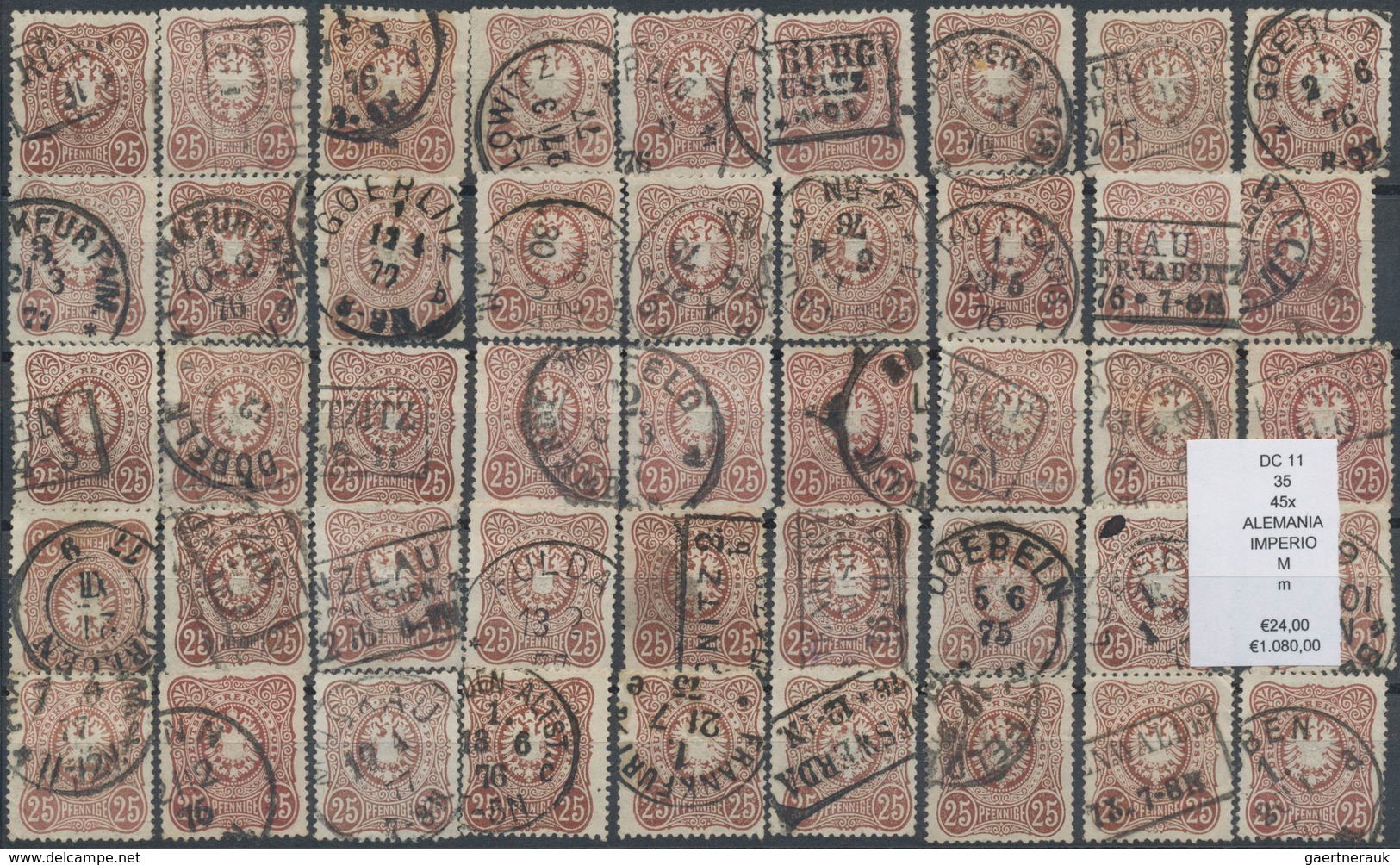 Deutsches Reich - Pfennige: 1875/79, 25 Und 50 Pfennige, Engrospartie Für Den Spezialisten: Ca. 89x - Collections