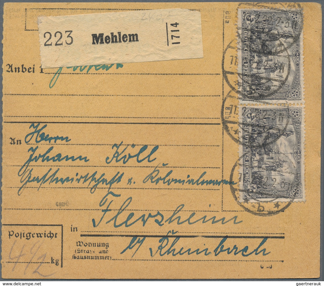 Deutsches Reich - Germania: 1900/1921, Reichhaltiger Sammlungsbestand Mit Ca.190 Belegen Ab Germania - Collections
