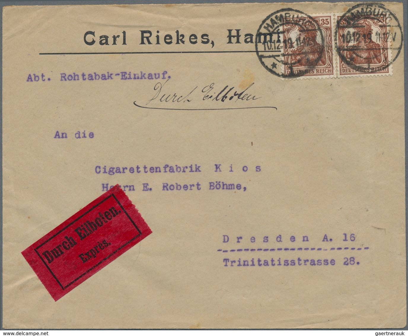 Deutsches Reich - Germania: 1900/1921, Reichhaltiger Sammlungsbestand Mit Ca.190 Belegen Ab Germania - Collections