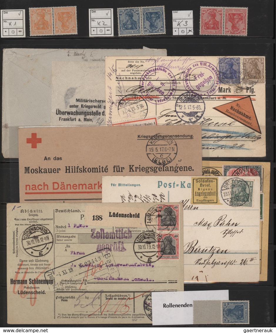 Deutsches Reich - Germania: 1900/1922, Schöner Bestand Germania Inklusive Der Markwerte Ab Reichspos - Collections