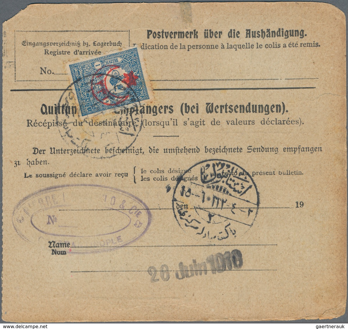 Deutsches Reich - Germania: 1919/1922 (dabei 2 Stücke aus 1891). Lot von 13 meist besseren Paketkart