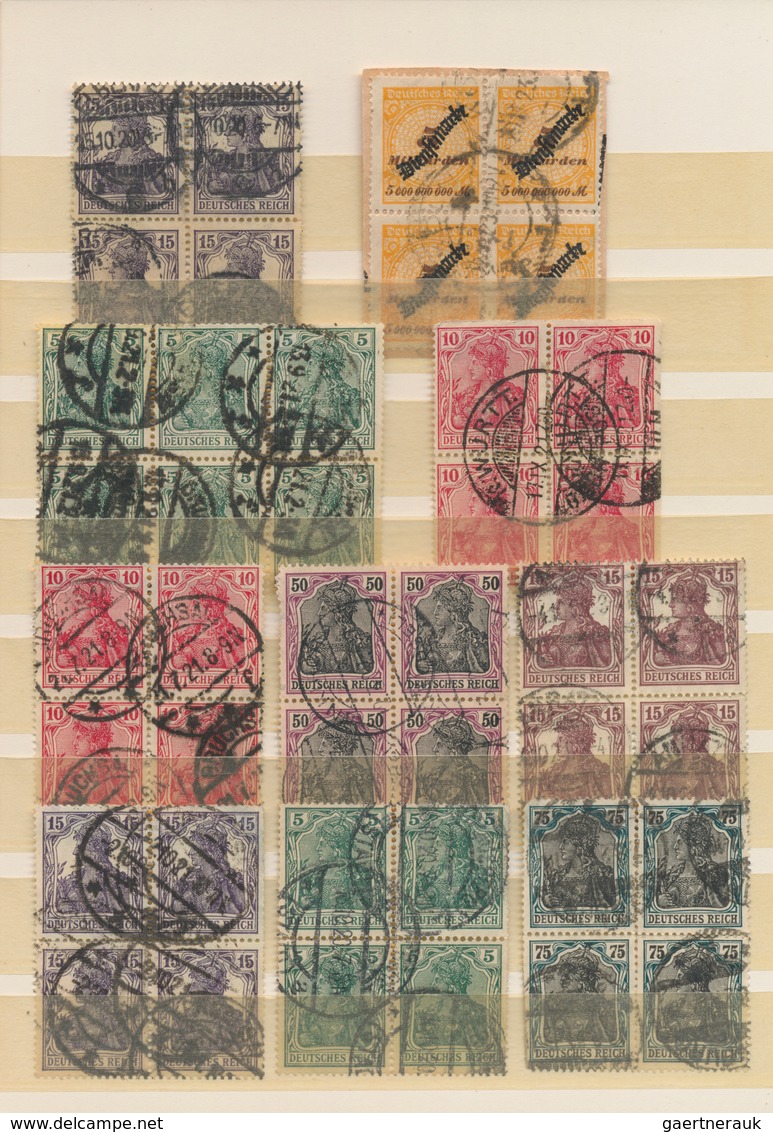 Deutsches Reich - Inflation: 1911/1923, Geststempelte Spezial-Sammlungspartie Von über 100 Einheiten - Collections