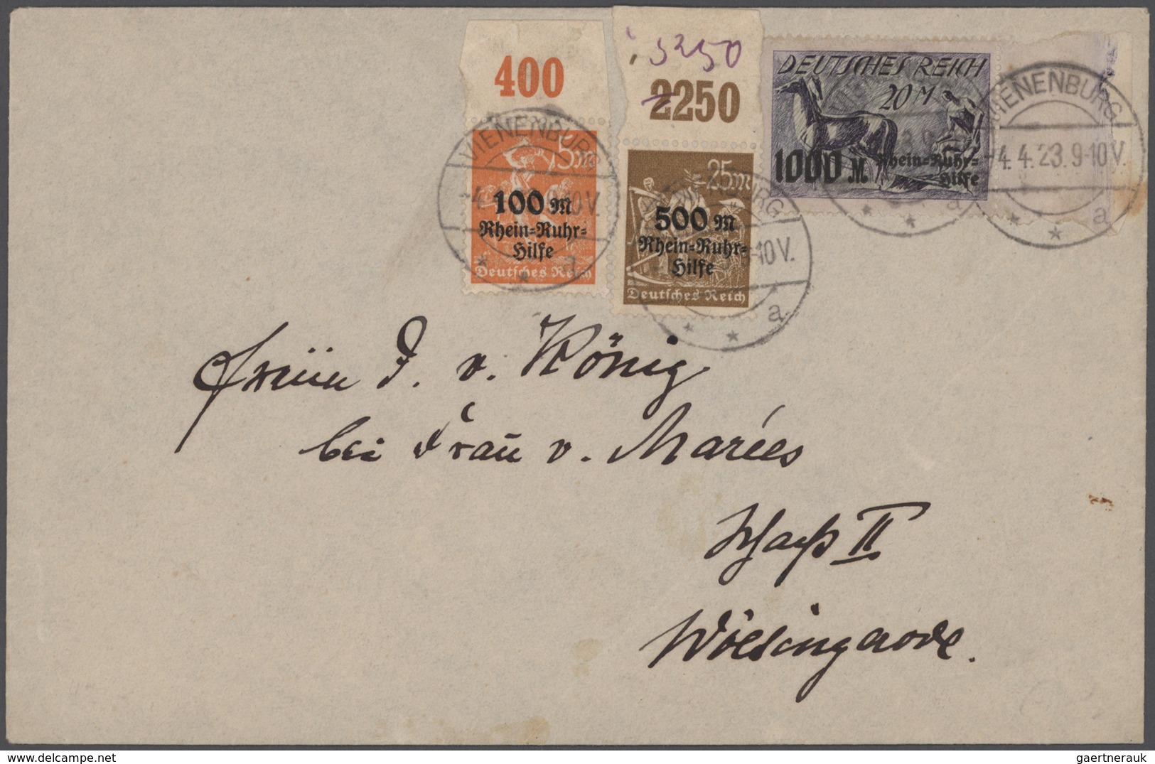Deutsches Reich - Inflation: 1919/1923, Schöner Posten Mit über 400 Belegen Aus Der Infla-Zeit In üb - Collections