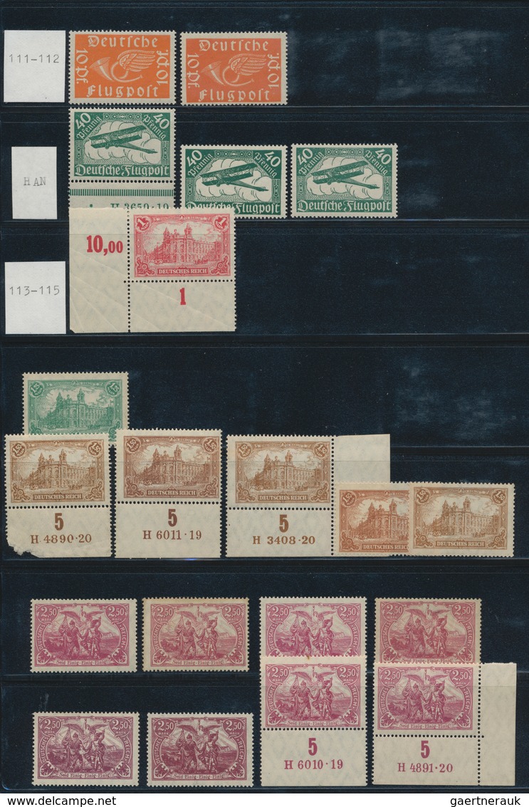 Deutsches Reich - Inflation: 1919/1923, Sehr Vielseitige Postfrische Spezialsammlung Inkl. Dienstmar - Sammlungen