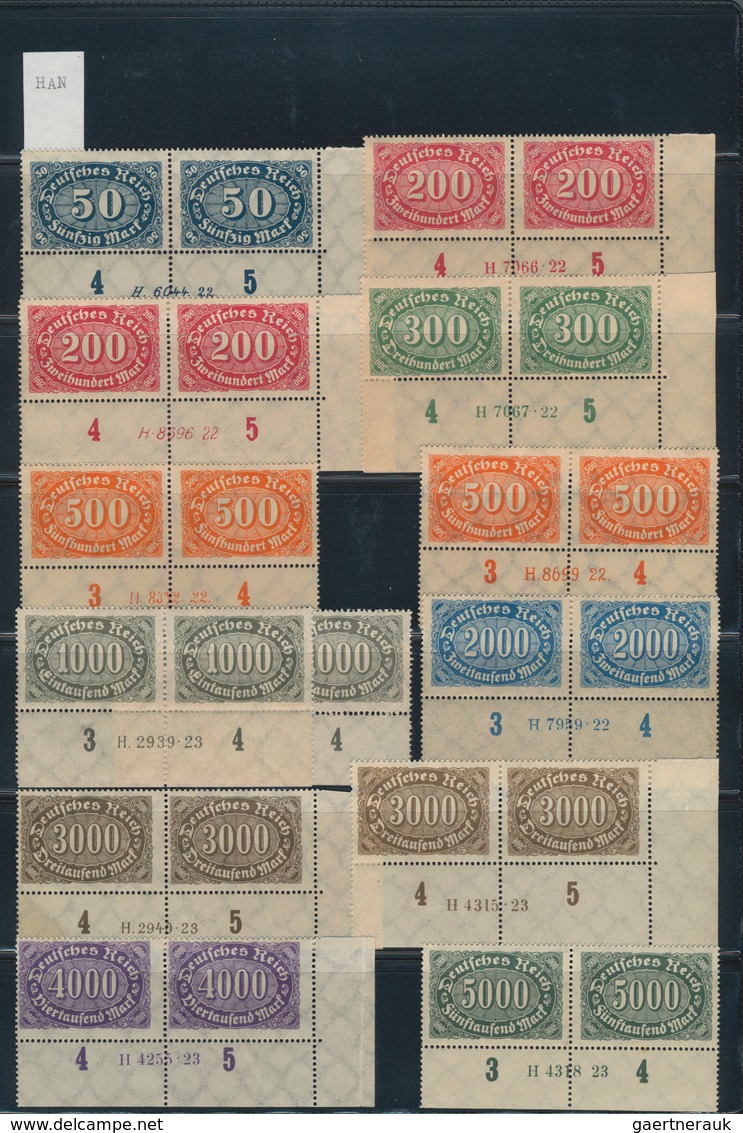 Deutsches Reich - Inflation: 1919/1923, Sehr Vielseitige Postfrische Spezialsammlung Inkl. Dienstmar - Collections