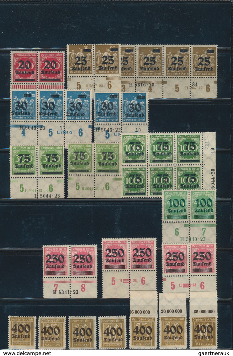 Deutsches Reich - Inflation: 1919/1923, Sehr Vielseitige Postfrische Spezialsammlung Inkl. Dienstmar - Sammlungen