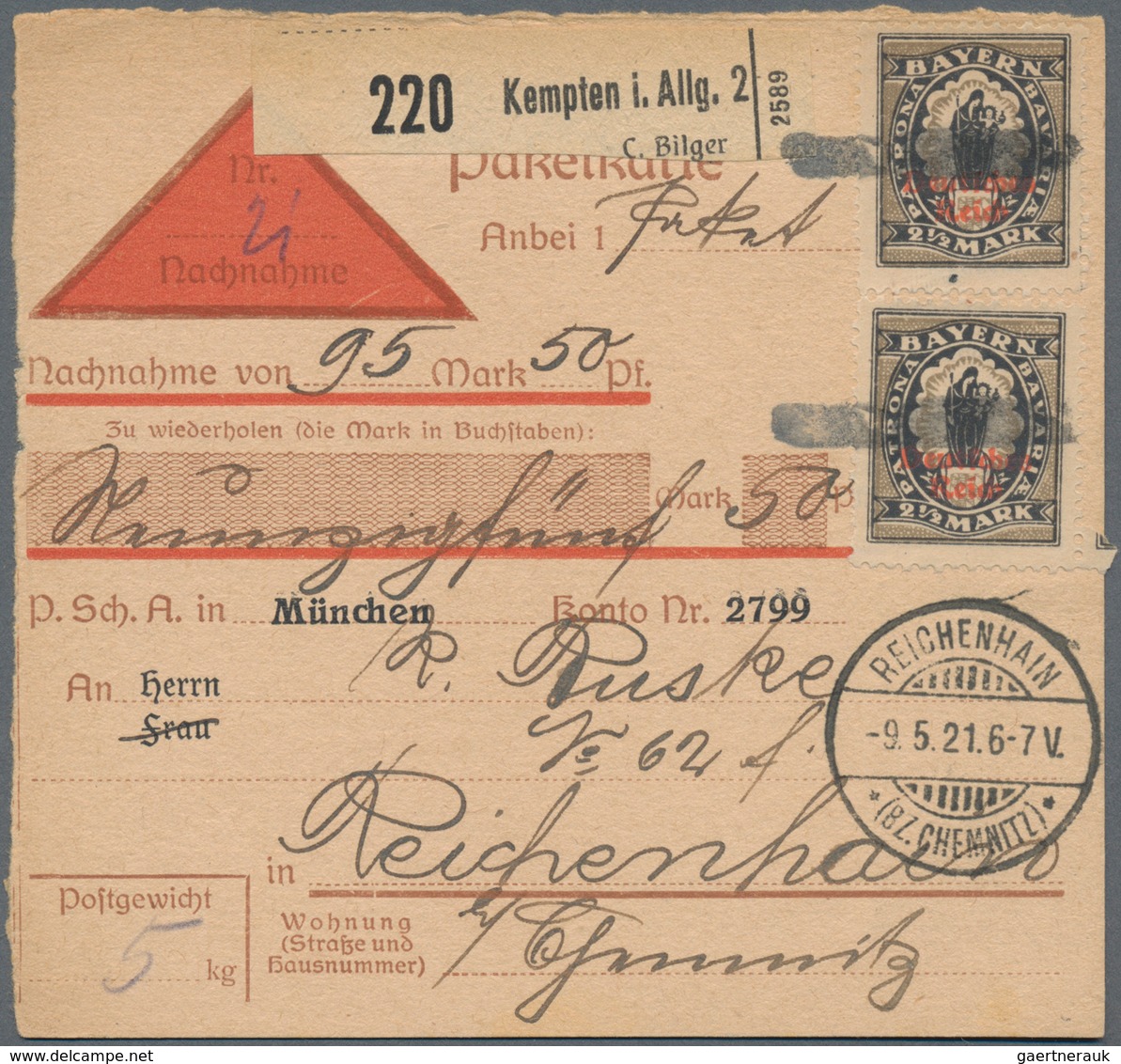 Deutsches Reich - Inflation: 1921/1923, BESONDERE FRANKATUREN/STEMPEL ETC., Außergewöhnliche Sammlun - Collections