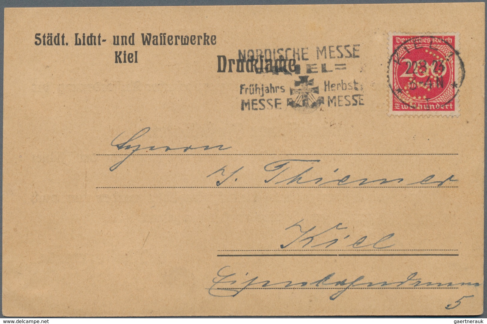 Deutsches Reich - Inflation: 1921/1923, BESONDERE FRANKATUREN/STEMPEL ETC., außergewöhnliche Sammlun