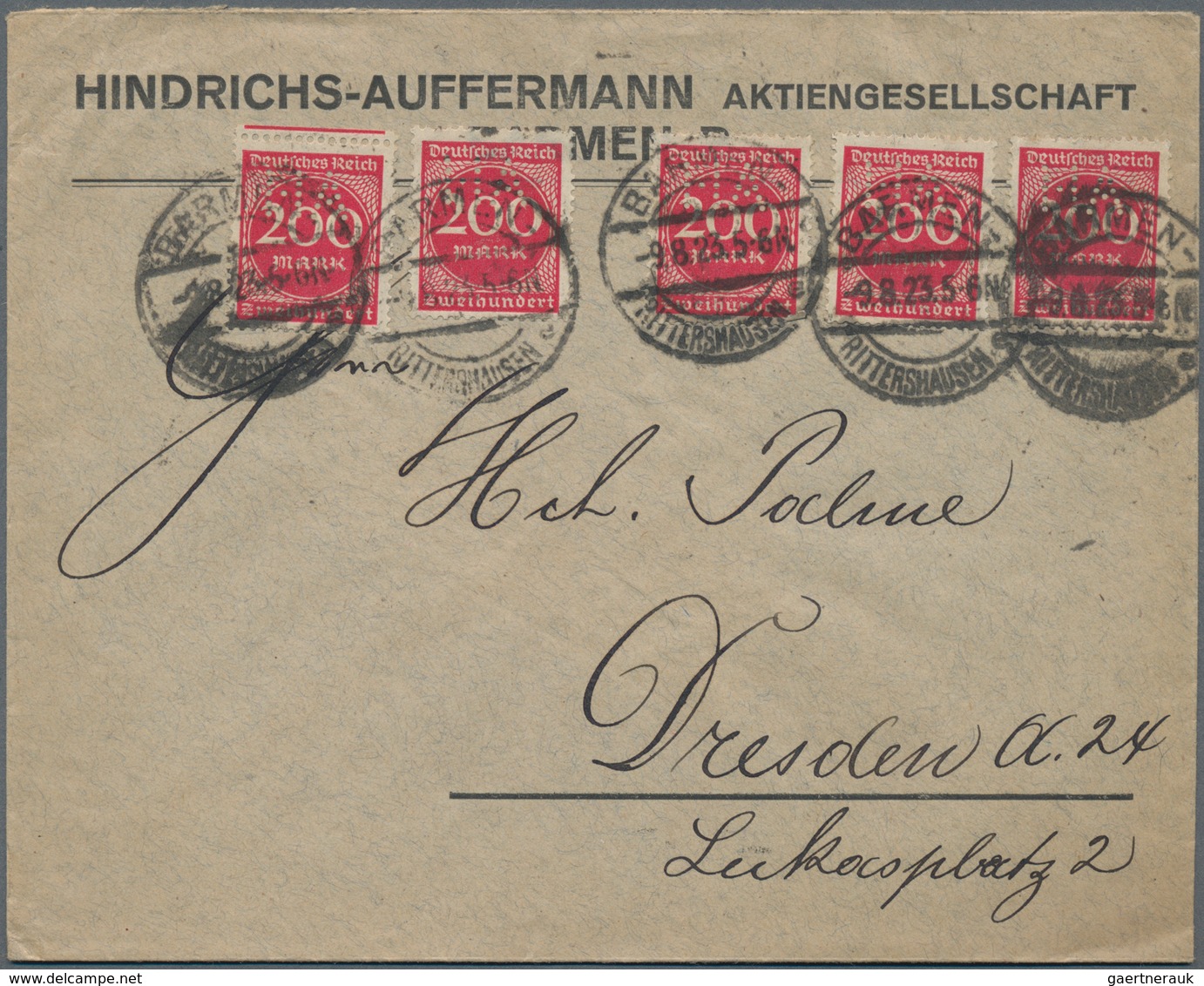 Deutsches Reich - Inflation: 1921/1923, BESONDERE FRANKATUREN/STEMPEL ETC., außergewöhnliche Sammlun