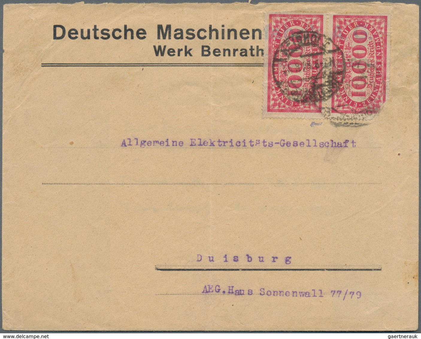 Deutsches Reich - Inflation: 1921/1923, BESONDERE FRANKATUREN/STEMPEL ETC., außergewöhnliche Sammlun
