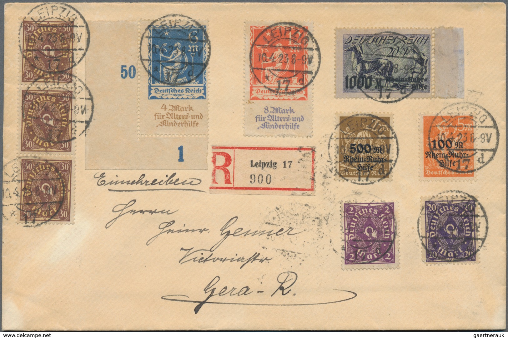 Deutsches Reich - Inflation: 1921/1923, Partie Von 33 Briefen Und Karten, Etwas Unterschiedliche, Me - Collections