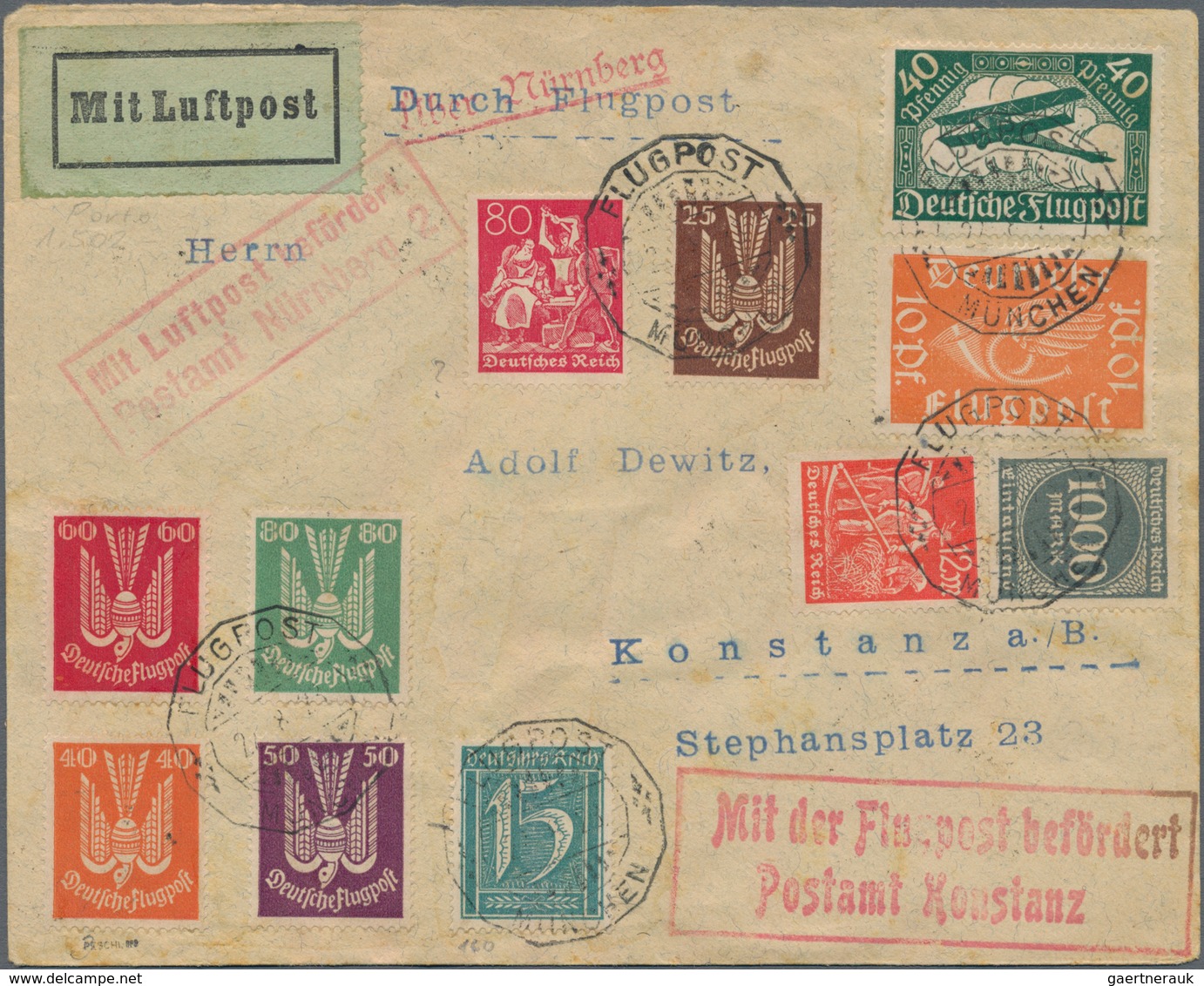 Deutsches Reich - Inflation: 1921/1923, reichhaltige Sammlung ab den Freimarken Ziffern/Arbeiter/Pos