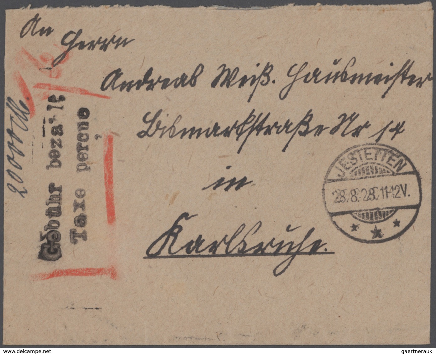 Deutsches Reich - Inflation: 1922/1923, Partie Von Ca. 60 Belegen "Gebühr Bezahlt" Bzw. Freistempler - Collections