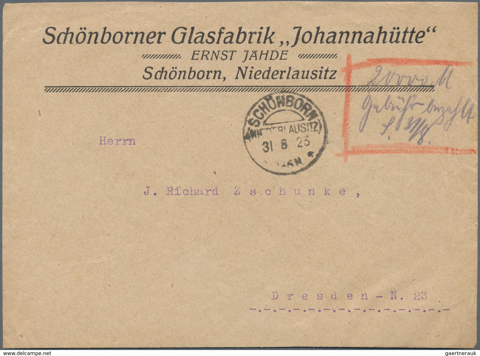 Deutsches Reich - Inflation: 1923, GEBÜHR BEZAHLT, Außergewöhnliche Sammlung Von 81 Bedarfsbelegen M - Collections