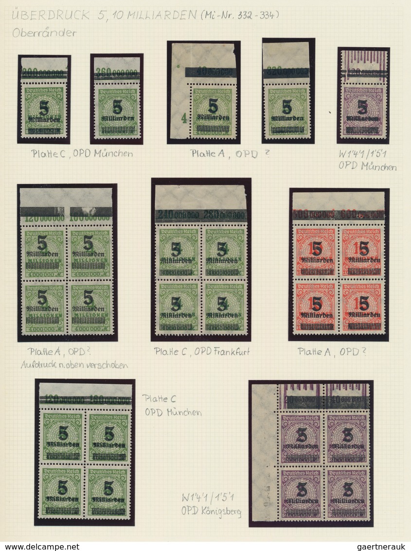 Deutsches Reich - Inflation: 1923, Hochinflation, umfangreiche postfrische Spezialsammlung von fast